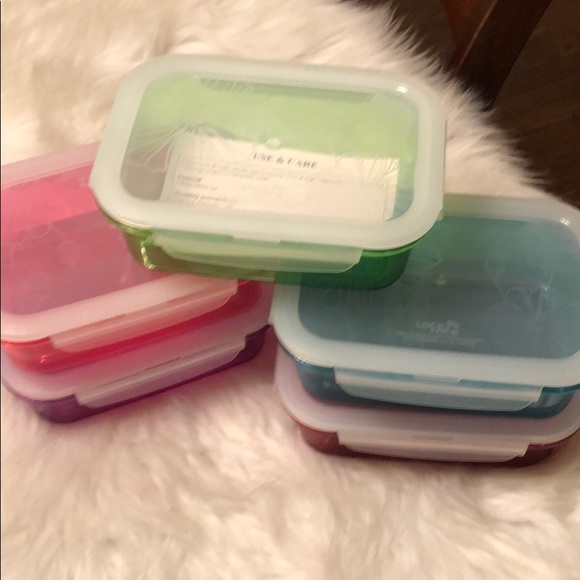 locknlock Other - LocknLock Set of 5 Mini Rectangles & Locking Lids